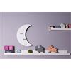 Homemania Lampada a Parete Smiling Moon, Bianco, L25xP3xA40 cm
