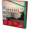 Konstsmide 3528 - 215TR portacandele in metallo laccato bianco/7 lampadine trasparenti/24 V Trasformatore da interno/cavo bianco