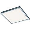 Trio Leuchten Trio 659512405 Lucas Plafoniera LED, 1x24 Watt, Alluminio Spazzolato/Bianco, 41.5x41.5x4.5 cm 24 W