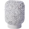 LUSSIOL Lampada da comodino Zephir, lampada decorativa in metallo, 40 W, bianco, ø 15 x H 20 cm