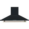 Vitrokitchen CD651R Cappa aspirante a parete Nero 400m³/h cappa aspirante