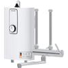 STIEBEL ELTRON Scaldabagno elettronico compatto DCE 11/13 H + rubinetto MEKD per cucina, prodotto in Germania, attacco fisso 400 V, adatto a energia solare, montaggio a soffitto, certificato VDE