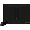 Bosch PVQ711HGA7 Serie 6 Smart Piano cottura a induzione con cappa (autosufficiente), 70 cm di larghezza, con canale piatto L, Made in Germany, CombiZone, ventilazione automatica, PowerBoost,