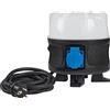 as - Schwabe Lampada rotonda a LED a 360°, 30 W, 3.200 lm, distribuzione ottimale della luce, base antiscivolo in plastica, lampada da lavoro mobile 200 x 220 mm, gancio pieghevole per il fissaggio,