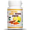 Natural Sprint Curcuma Piperina e Vitamina C plus Limone e Zenzero Dose Forte di Curcuma 5000