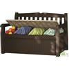 Keter PANCHINA 140x60xH84 BAULE CASSAPANCA CONTENITORE MULTIUSO KETER EDEN MARRONE