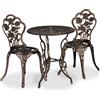 Set Da Bistrot Da 3, Tavolino Da Giardino, 2 Sedie, Balcone, Stile Ferro Battuto