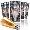 Aigostar Lampadina Filamento LED ST64 E27 8W 800lm 2200K Ambrata 5 Pezzi