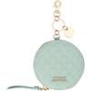 THUN - Portachiavi rotondo con zip, verde - metallo - Collezione Sempre con me - Ø 9 cm, 2 cm