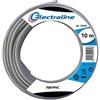 Electraline 11310 FEP/PVC Cavo Teflon alte Temperature per Lampadari, Sezione 3x0.75mm, Lunghezza 10 m, Forma Tonda, Trasparente