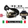 Cavo Video Single Link DVI-D 18+1 Pc Desktop Monitor 1,8 Metri + Adattatore HDMI