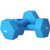 Set Di 2 Manubri Palestra 2X1/2/3/4/5/6/7/8/9/10 Kg, Set Pesi Palestra Esagonali