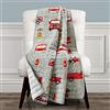 Lush Decor PB&J Make A Wish - Camion dei pompieri reversibile, rosso/grigio