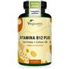 Vegavero Vitamina B12 Vegan 1000 mcg | con Acido Folico, Vitamina B6 e Colina |