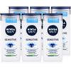 Nivea Men, Gel doccia Sensitive, Confezione da 6 Pezzi da 250 ml