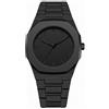 Orologio Unisex Total Black Nero Minimal Design Quadrante Monocromatico lac