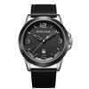 Peers Hardy Police Cliff Stainless Steel Black Leather Strap Watch