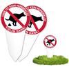 2 Pezzi Cartello No Cacca E Pipì per Cani,30 X 15 Cm Cartelli Di Divieto Di Pipi