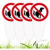 4 Pezzi Cartello No Cacca E Pipì per Cani, 30 X 15 Cm Cartelli Di Divieto Di Pip