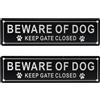 Does not apply Confezione Da 2 Cartelli Con Scritta "Beware of Dog", in Alluminio, Keep Gate Cl