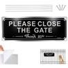 Does not apply Cartello in Alluminio Con Scritta "Please Close the Gate Shut the Door Plaques 8