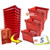 Amocom 5 → CASSETTE AGRICOLE IMPILABILI Plastica FORATA 40 L per Alimenti Olive Frutta