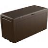 Keter Scatola da giardino Keter Samoa Rattan 270 L con maniglie integrate