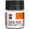Marabu Textil Plus - Flacone di Colore per Stoffa, 50 ml, Colore: Bianco 50 ml