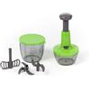 PEDRO SHOP Pedro Chef set Tritatutto Manuale da Cucina con 2 Contenitori in Plastica 4 Lame