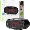 Nedis RADIOSVEGLIA DIGITALE AM FM AUX SNOOZE DISPLAY A LED 0.6" DUE ALLARMI NERO NEDIS