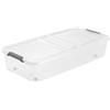 Keeeper Contenitore 33L con coperchio, trasparente, ruote