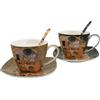 Queen Isabell Set di 2 tazze Klimt Bacio in porcellana 250 ml