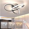 Plafoniera LED Soffitto Moderna Dimmerabile, 36W Lampadario LED Soffitto Con Tel