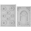 Popidome 2 pezzi di perline Design Board Bracciale Design Board Floccato Perle B