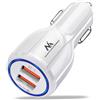 Maclean Caricabatteria da auto QC 3.0 Maclean Energy MCE478 W - bianco / Nero