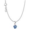 Pandora Gioielli Collana Donna Set Regalo Argento Blu Chakra Cuore 21532