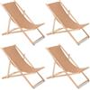 Legno di faggio di alta qualità Sedia da giardino pieghevole 4 pezzi cappuccino in legno di faggio