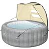 60304 Gazebo per Idromassaggio Gonfiabile Lay-Z-Spa Da 183X94X109 Cm