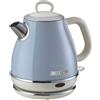 Ariete Bollitore Elettrico Vintage 1L 2868 Autospegnimento Inox 1600W Celeste