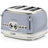 Ariete Tostapane Vintage 156 4 fette di pane 6 livelli tostatura 1600 W Celeste