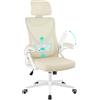 Sedia Ufficio Ergonomica Con Braccioli Poggiatesta Regolabile Schienale Alto Fun