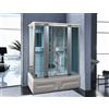 Sicorage Cabina doccia con vasca idromassaggio, sauna bagno turco, fm, cromoterapia 160x8