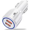 Maclean Energy Caricabatteria auto universale QC 3.0 Maclean 2xUSB 6.1A MCE478 W