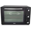 Princess DeLuxe Forno a Convezione 55l, 2000 V, 3 Lati di Rivestimento, 90-230 C, Pannello Frontale in Vetro, Nero/Argento