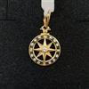 FMF Pendente Oro 18K 750 Mls. Bussola, Rosa Dei Venti 11,7 MM.