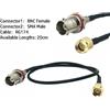 Adattatore connettore BNC femmina a per SMA maschio RG174 cavo per segnali