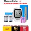 AJC MISURATORE DI GLICEMIA DIABETE TEST GLUCOSIO SANGUE CON 50 STRISCE + 50 LANCETTE