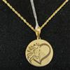 Dopazo Pendente E Catena Oro 18K 750 Mls. Serie ANIMAL LOVE. Mod. 2 Cavallo E Cuore