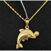 FMF Pendente E Catena Oro 18K 750 MLS. Delfino Con Palla 24,3 Mm.