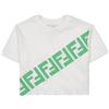 Fendi Girls FF Logo Cotton T-Shirt JFI291 7AJ F0TU9 (9-10) 72707367 [U]